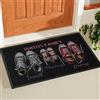 Wanapix | Zerbino Personalizzato Famiglia | Zerbino Ingresso Interno | Tappeto Entrata Interno | Base Antiscivolo | Ricciolo | 75x43 cm | Scarpe (3)