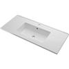 Aqa Design accessori casa lavabo da incasso, design moderno, facile da pulire, struttura resistente, salvaspazio, montaggio a muro - Bianco - 101x46,5x2 cm