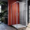 SONNI Box Doccia Quadrato 80x80 cm,Cabina Doccia con Angolare Apertura Scorrevole,Vetro Temperato 5 mm Profilo in Alluminio