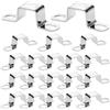 QWORK® 20 Pezzi morsetto per tubo quadrato, staffa fascette tubo 20x20mm acciaio inossidabile 304, per tubazioni di finestre