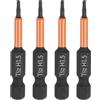 QUARKZMAN 4pz H1,5 Inserti per Avvitatore 1,5mm Punta Piatta Metrica 1/4 Attacco Esagonale 50mm (2) Cacciavite Industriale Bussola Esagonali in Fosfato Nero Magnetico Lungo