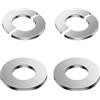 Helonge Flangia divisa da parete, 22 mm, 4 pezzi, piastre di copertura idrauliche in acciaio inox, coperture per tubi da parete, rosetta, piastra di copertura per pavimento e soffitto