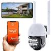 EXTRALINK Videocamera sorveglianza esterno wifi, 1296p, PTZ, telecamera wifi esterno, IP65, Modalità notturna a colori, ampio angolo, camera wifi con tracciamento intelligente, scheda MicroSD fino a 128GB