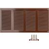 LIRAST 400x200mm Griglie D'Aerazione/Ventilazione in Metallo - Marrone Griglia D'aria con Rete Anti Insetti