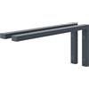 HOLZBRINK Supporti per mensole in metallo 45x20 cm HLA-B (2 pz) | Reggimensole da muro, staffe per mensole lavabo da appoggio, o soggiorno | Colore: Antracite