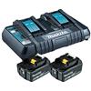 Makita - Kit Power Source da 18 V, con 2 batterie da 6 Ah e doppio caricatore DC 18 RD