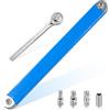 Gatphy Chiave a cricchetto con prolunga Offset con adattatori da 1/2, 1/4, 3/8 Chiave a cricchetto con prolunga curva con prolunga a cricchetto Prolunga per chiave a cricchetto da 39 cm per riparazione
