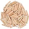 Mikihat 100PCS Tasselli in Legno Scanalati 6mm x 40mm - Spinette per Mobili, Porte e Progetti Artistici
