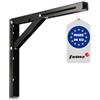 FEINZ Staffa pieghevole 400 mm - Supporto robusto con blocco di sicurezza fino a 100 kg - Soluzione salvaspazio ribaltabile per mensole da parete - Nero