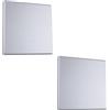 UFURMATE Placca Copertura Parete Vuota, 2PCS 8,6 x 8,6 cm Placca Parete Vuota in Plastica Senza Viti One Gang Copertura Dispositivo Vuoto Presa Coperture Elettriche per Prese o Interruttori