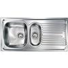 Yellowshop - ATLANTIC Lavello incasso acciaio inox piano dx o sx cm 100x50 con sifone e piletta (Piano a Dx)