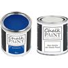 Chalk PAiNT PAINT EVERYTHING CHALK PAINT EVERYTHING Blu & CERA - Kit Pronto Vernicia e Proteggi (250 ml + 250 ml)