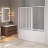 DOBOX Box sopra vasca Armonibox Point a nicchia in acrilico apertura laterale a soffietto riducibile Made in Italy H 150 cm (bianco, 170x150)