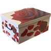 Multistore 2002-3 scatole multiuso pieghevoli con coperchio, motivo a rose, 38x24,5x53 cm
