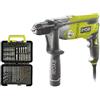 RYOBI Confezione RYOBI RPD1200-K Trapano a percussione - 1200W - Set di 60 accessori - RAK60DDF