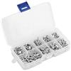 ViaGasaFamido Assortimento di rivetti in alluminio con rivetti a testa piatta 450Pcs M2.5 Lunghezza 3mm-20mm