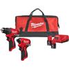 Milwaukee M12BPP2A-203C KIT M12BPD+M12BID TRAPANO+AVVITATORE AD IMPULSI 1/4 HEX MILWAUKEE