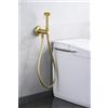MICE COLLECTION MICE - Rubinetto monocomando a bidet incassato - Doccia igienica da incasso - Rubinetteria da bagno in bide per acqua calda/fredda Serie LIne Oro Spazzolato-RDD038/OC
