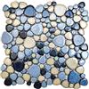 Elephantile Piastrelle a mosaico blu per pavimento doccia, piastrelle a mosaico per bagno, parete, backsplash pavimento [set di 5 fogli]