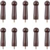 MOROBOR Mollette decorative in legno, 10 pezzi, ganci decorativi in legno naturale, gancio a vite per cappelli, per porte, scale e armadi