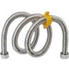 L6NqIAG Tubo Corrugato Inox Tubo flessibile for acqua da 1/2 intrecciato in acciaio inossidabile 304 for lavabo e WC, tubi corrugati for il collegamento dello scaldabagno(150cm)