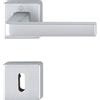HOPPE maniglia H-Dublino rettangolare con rosette BB colorato Bart, alluminio cromata opaca, 3794758