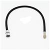 KENFHH Tubo Flessibile per Rubinetto Estraibile F1/2 M15*1 - 50/60/150cm, Nylon, per Cucina, Nero/Grigio, Idraulico Rotante - 60cm Nero
