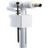 SIAMP 92545, Rubinetto galleggiante silenzioso, ingresso laterale 95 l, chiusura idraulica, livello dell'acqua regolabile, nipplo 3/8° in ottone nichelato, campo di funzionamento da 0,5 a 16 bar