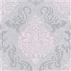 BRICOFLOR Carta da parati tnt (tessuto non tessuto) damascata barocca Grigio Argento Rosa 953726 95372-6 Innova Memory 3 | Grigio/Argento/Rosa | Rotolo (10,05 x 0,53 m) = 5,33 m²