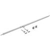 Generico Sbarra antintrusione di sicurezza - acciaio INOX 316L - estensibile da 500 a 800 mm. - antiscasso - antifurto - per porte, portoncini e finestre - resistente - alta qualità - DimAccessori