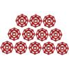 Artibetter 12 Pezzi Maniglie Valvola in Ghisa Rossa Design Fondo Piatto Resistente e Bassa Resistenza al Fluido per Valvola a Sfera Uso Industriale