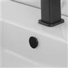 Inbagno Tappo Copriforo Universale Per Troppo Pieno Lavabi E Bidet Aventi Circonferenza 24 O 28 Mm, In Ottone Con Ghiera Nero Opaca Dal Design Moderno