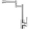 Gx Rubinetto Cucina Pieghevole, Girevole a 360°Miscelatore Cucina E Fredda E Calda Regolabile Rubinetto, Miscelatore Monocomando Per Lavello - Bocca Alta, Acciaio Inox, Stile Moderno