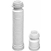 Remer Tubo Flessibile Estensibile da 23 a 57 cm per Scarico Wc, Bianco, Plastica, 1 Pezzo