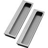 pingping1991 Maniglie Nascoste, Maniglie da Incasso Maniglia Invisibile per Porta Scorrevole Maniglia per Porta Mobili Maniglia per Ante di Armadietti Cassetti da Cucina,2 Pezzi(Color:B,Size:Hole Spacing 96mm)