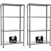 GRIMA PACCO DOPPIO CON 2 SCAFFALI COMPLETI A BULLONE 60 X 30 X 140 CM 4 RIPIANI 40 KG