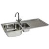 KuKoo - Lavandino da Cucina in Acciaio Inossidabile 105cm x 50cm con Rubinetto Victoria