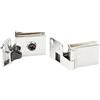 Mancini e Mancini srl Coppia Cerniera Dx/Sx cromata da 47x42 con scatto per antine in vetro