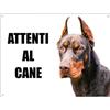Lovelytiles DOBERMANN attenti al cane mod 4 TARGA cartello IN METALLO (20X30)