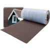DAPRONA Coprifinale per tegole bituminose, autoadesivo, marrone, rotolo 5 m x 32 cm, guaina bituminosa per casetta da giardino, carport e casetta per uccelli, sigillatura del colmo