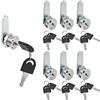 WITPOCE 6Pack Serratura a Cilindro, Sicurezza Mailbox Lock Cabinet Drawer Cam Lock 16mm Serratura Cassetta Postale Serratura a Cilindro Serratura di sicurezza a cilindro per cassetti con 2 chiavi simili
