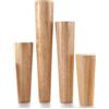SGSKEIEY Set di 4 gambe per mobili in legno, in legno massiccio affusolato, piedini di ricambio con piastra di montaggio e viti, gambe quadrate in legno per divano, armadio, tavolo e letto (40cm,Vertical leg)