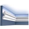 Orac Decor Orac Cornice soffitto parete C324 200 cm x 3,4 cm x 8,3 cm Poliuretano espanso rigido primerizzato