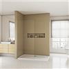 OCEAN ITALY S.R.L. Doccia Walk In 195 cm Larga 65 cm Parete Fissa da 6 mm Vetro Temperato Trasparente Anticalcare Cromo Lucido