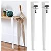 NIANXINN Gambe con Morsetto da Tavolo Forma di F,2 Gambe da Tavolo in Metallo,Gambe di Supporto per Mobili Regolabili per Tavoli da Pranzo,Tavolino,Mobili e Consolle,Scrivania (71cm,White)
