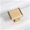 TopHomer 5 pomelli per cassetti in oro spazzolato, eleganti pomelli per armadietti, pomelli quadrati per cassetti e maniglie per mobili da cucina e bagno