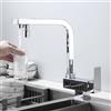 XJTNLB Rubinetto 3 Vie Sottofinestra Rubinetto Cucina 3 Vie per Sistemi Osmosi Rubinetto Girevole 360 3 in 1 Rubinetti per Lavelli da Cucina Cromo,Doppia Modalità