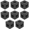 SagaSave 8Pcs 2020 Serie Alluminio Estrusione Profilo Angolo Staffa Angolo Connettore Nero Quadrato Staffa Angolo (Cube Corner)