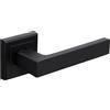 HardwareStore Hardware Store Maniglia per Porta per Camera - Serratura a Chiave BB PZ WC - Nero Opaco - Quadrata