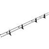 Parotec PARANEVE Kit Tubolare Completo 2,0 m (200 cm) - Per tegole ad incastro (laterizio/cemento), romane & pressate - paraneve - 2 tubi, 4 supporti - 10 colori - RAL 9006 Grigio alluminio (argento)